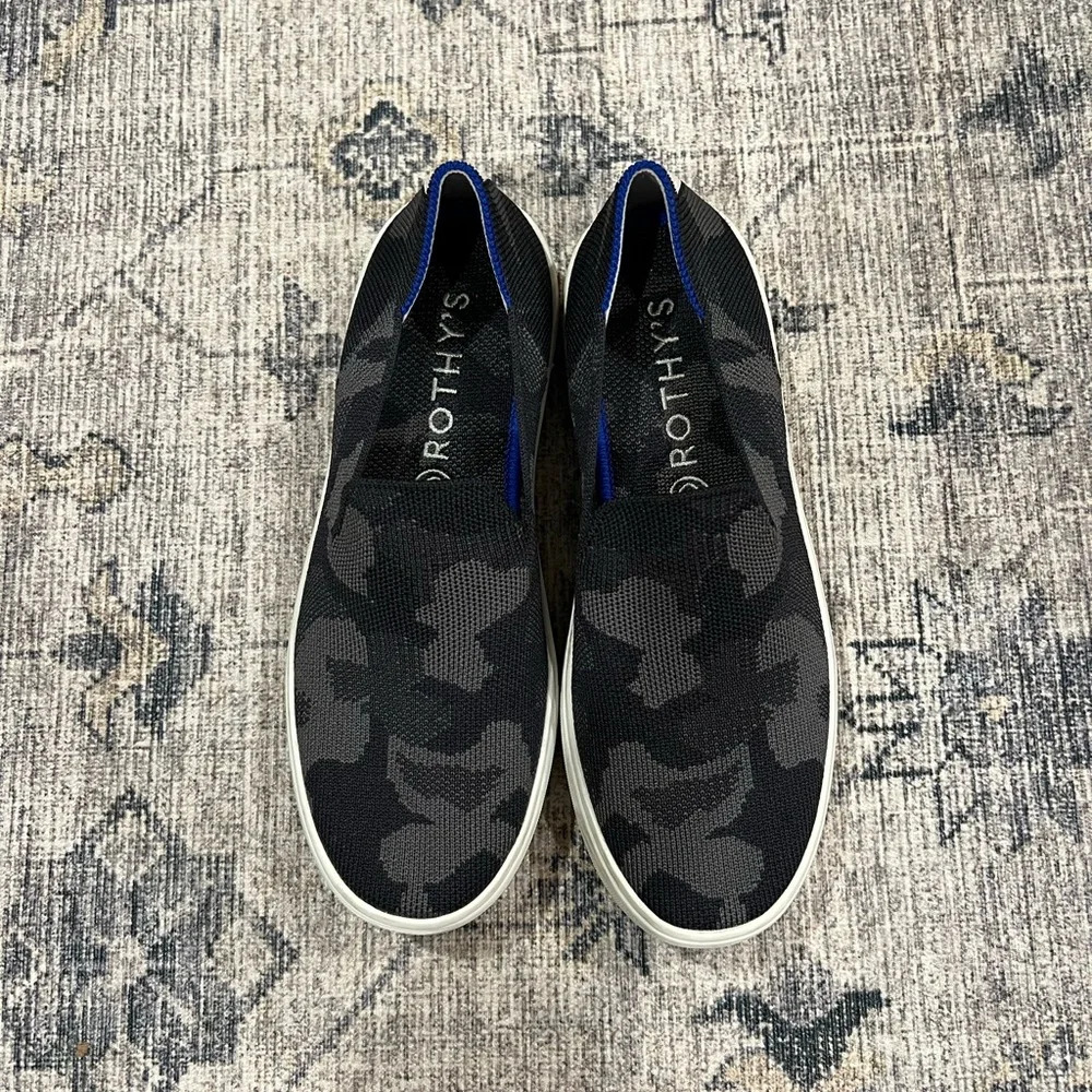 Rothy’s black camo sneakers size 6